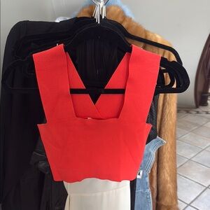 Red Sleeveless Women's Top